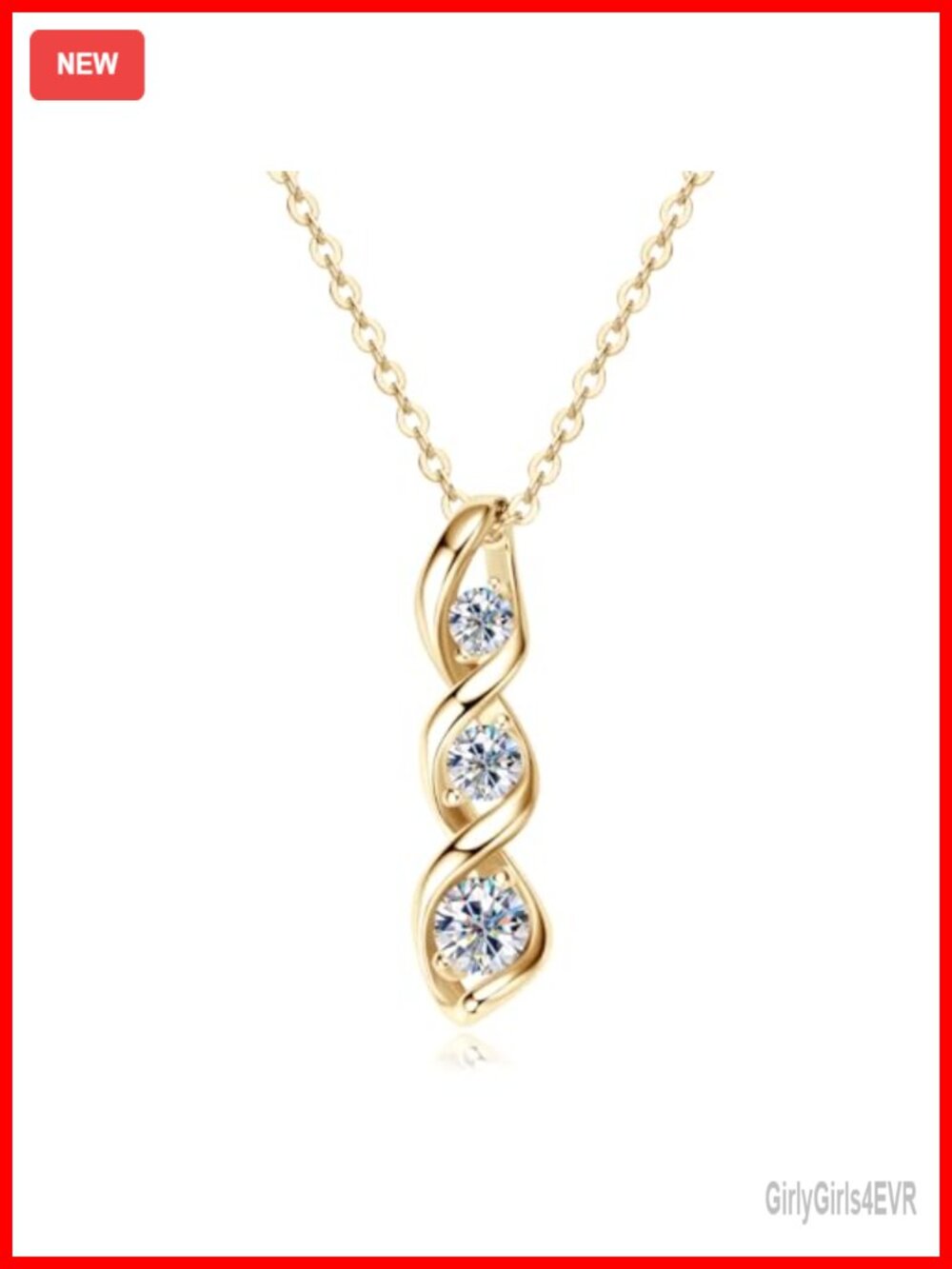 Moissanite Pendant Necklace 925 Sterling Silver White Gold Plated
